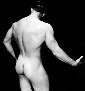 Nude Bodybuilder Back View, San Francisco, Kalifornia, n. 1950